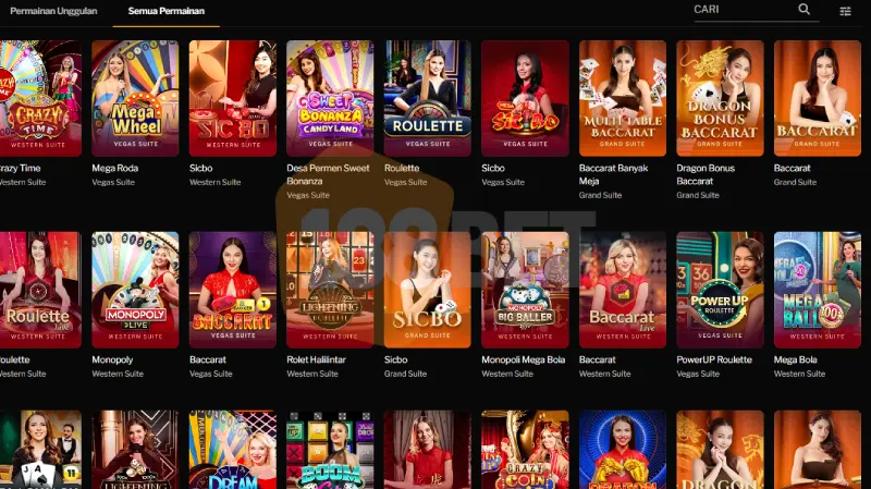Tampilan Live Casino 188BET Terbaru